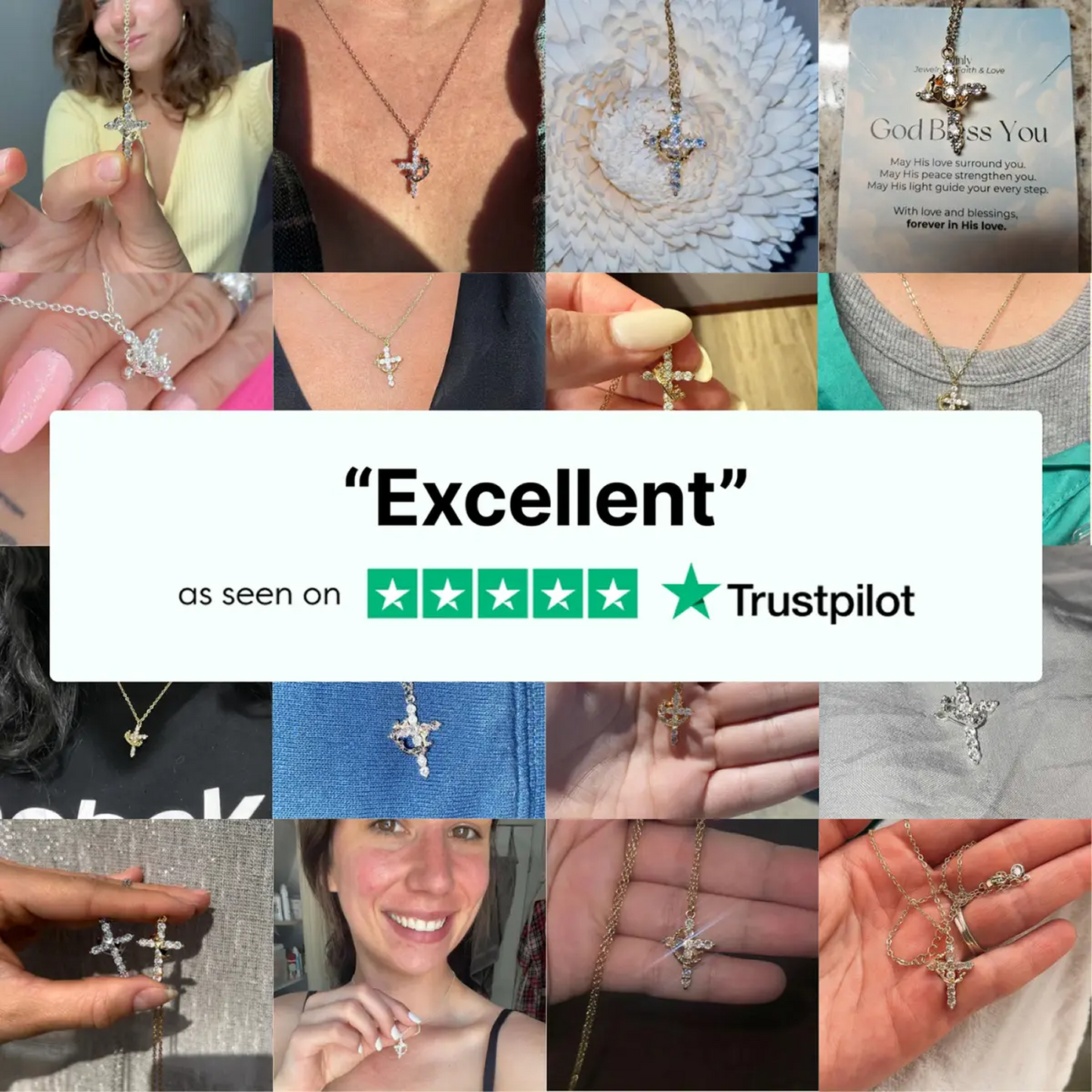 Collar Fe con Cruz y Corona