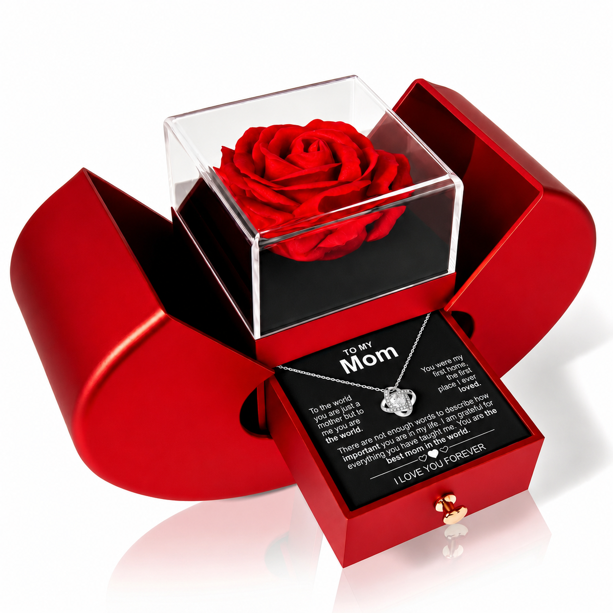 Forever Necklace Apple Box – Preserved Rose