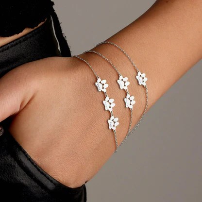 Personalized Pet Paw Name Bracelet