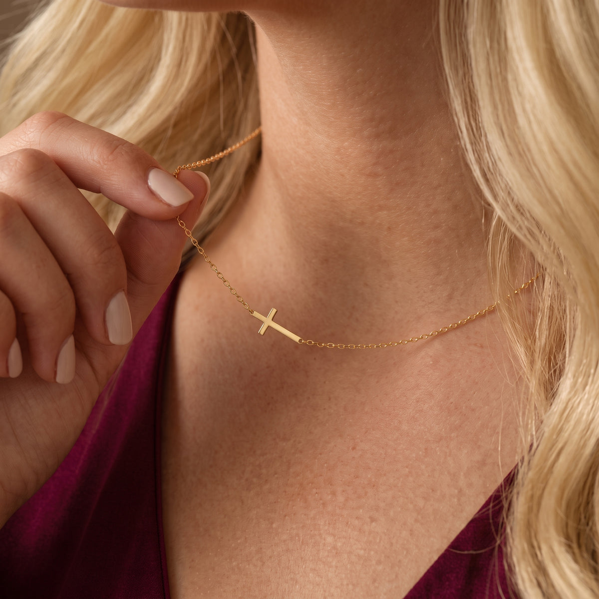 Haven Sideways Cross Necklace