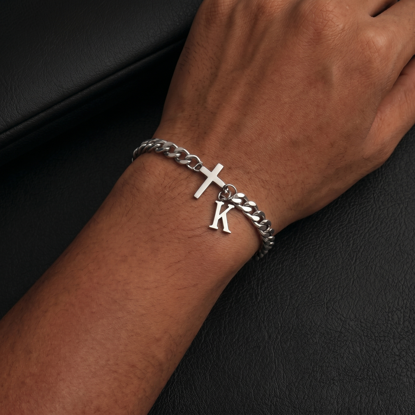 Nivora™ Initial & Cross Bracelet