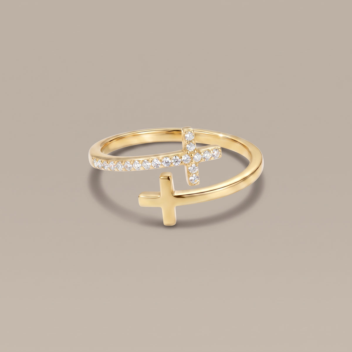 Wrapped Twin Cross Ring