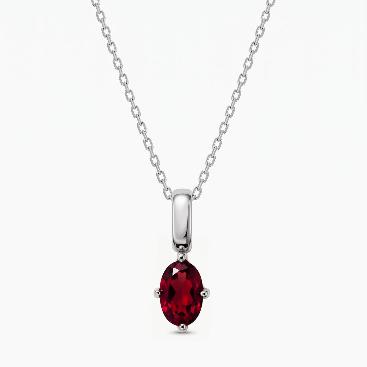 Radiant Birthstone Charm Necklace