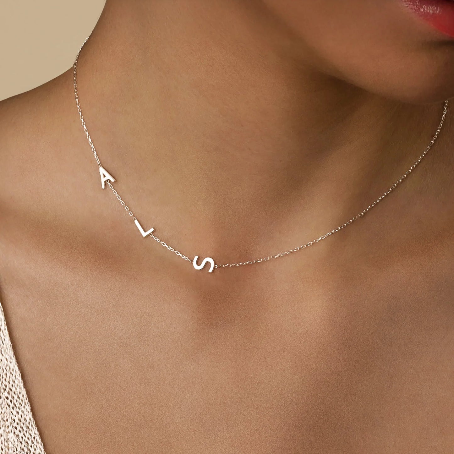 Side Initials Necklace