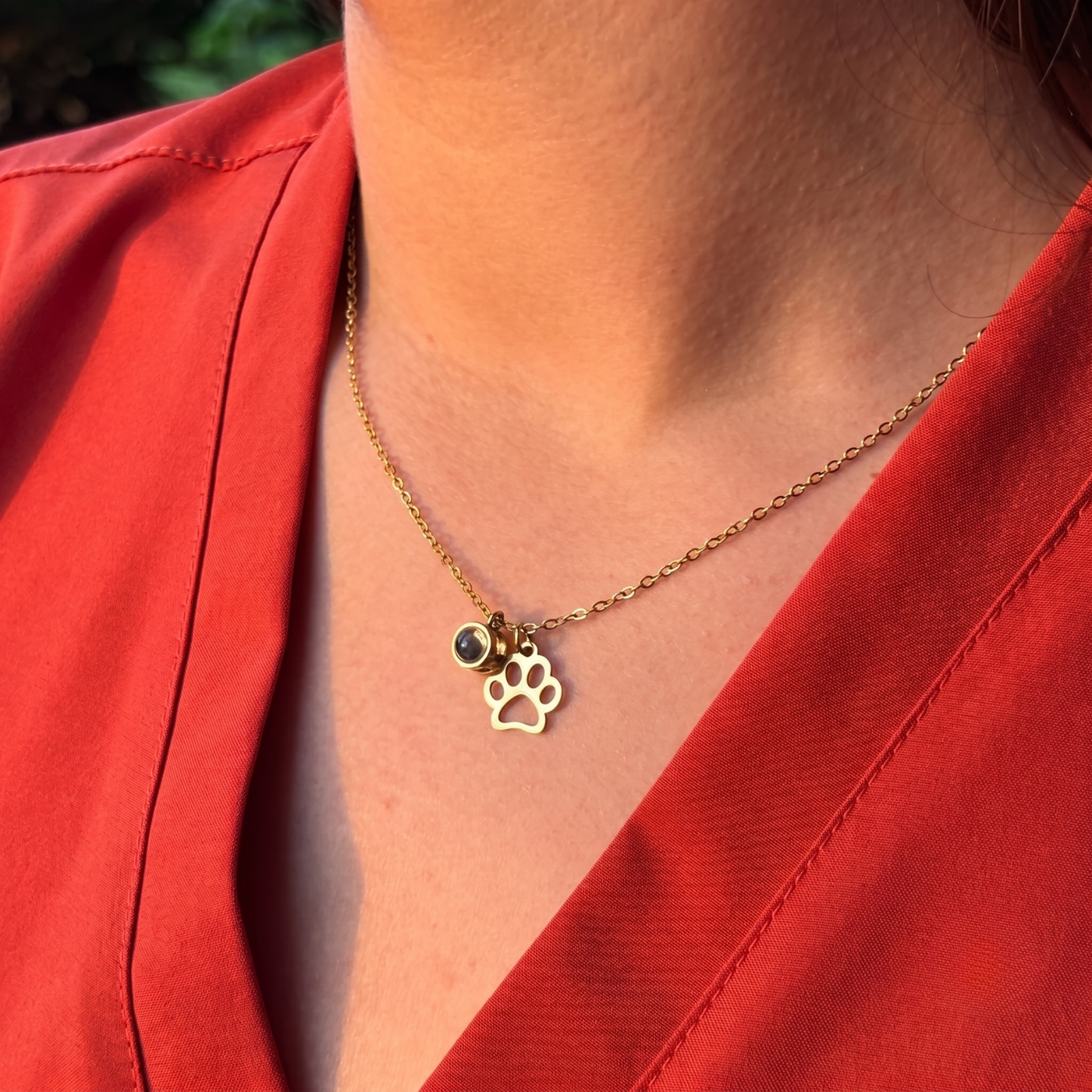 Forever Paw Projection Necklace