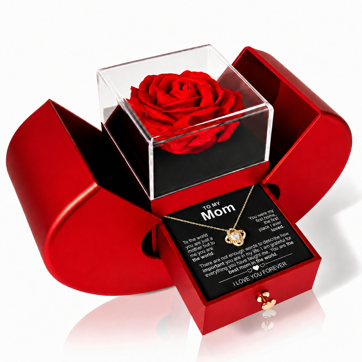 Forever Necklace Apple Box – Preserved Rose