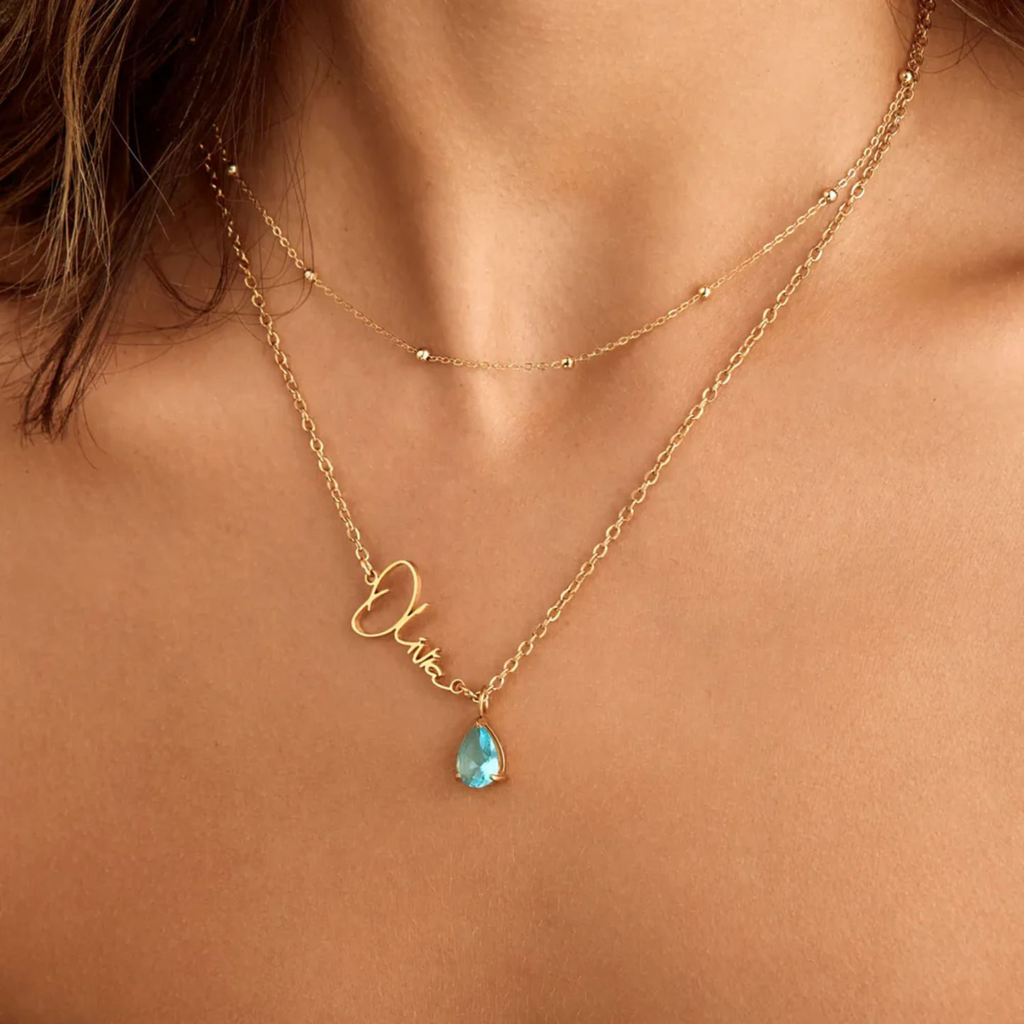 Collier Nom & Pierre