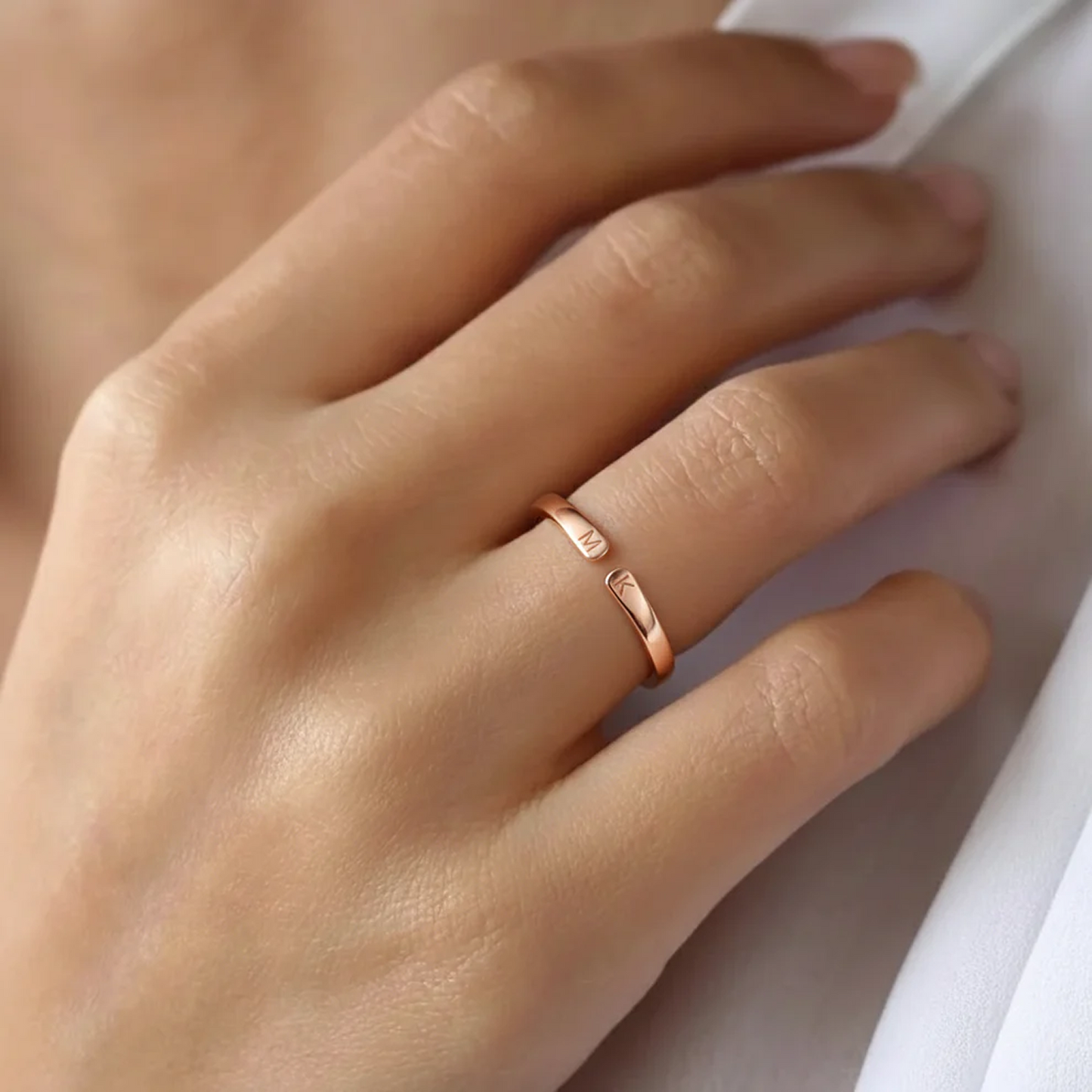 Whisper Adjustable Initial Ring