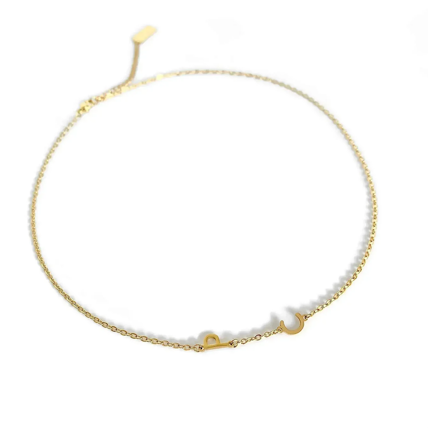Side Initials Necklace