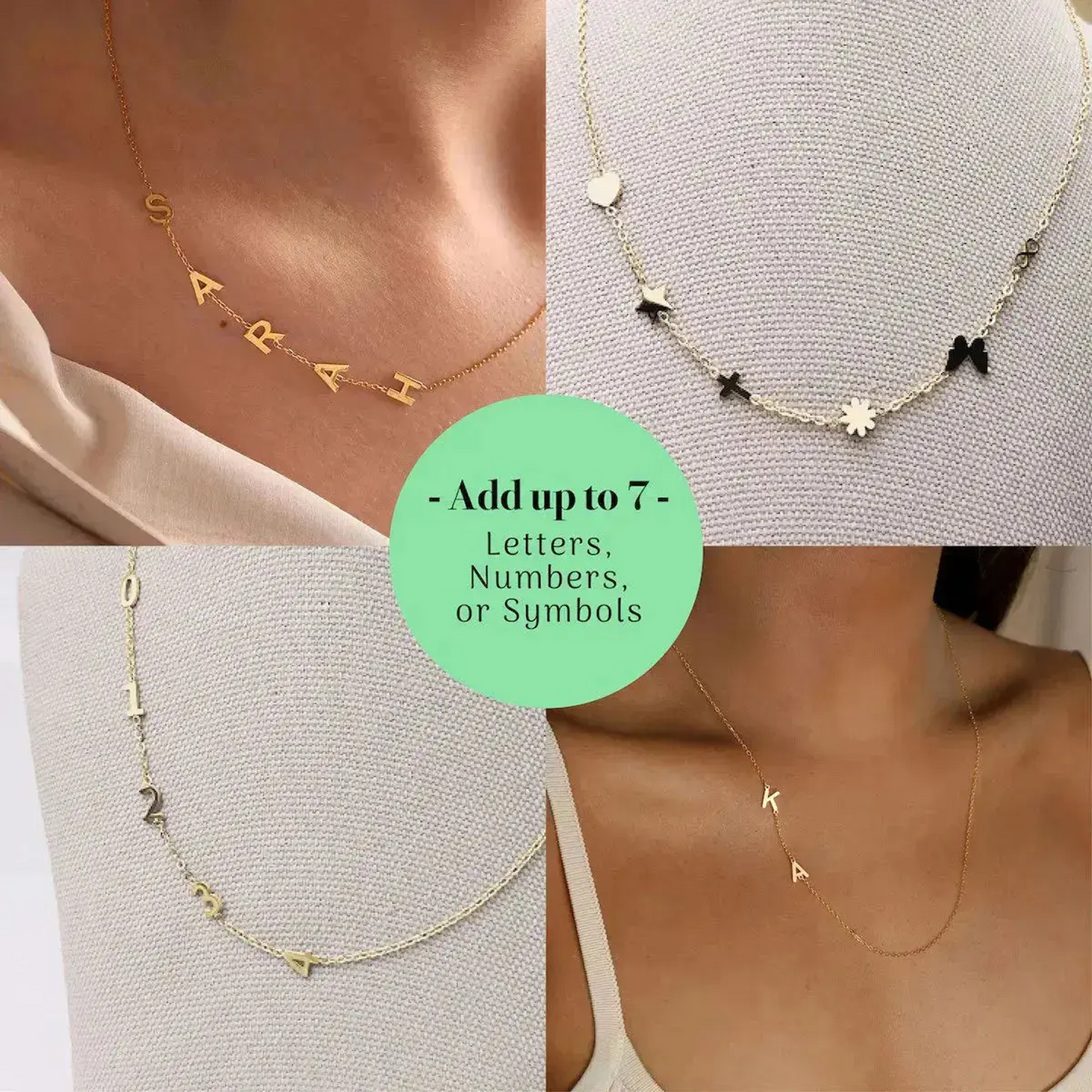 Side Initials Necklace