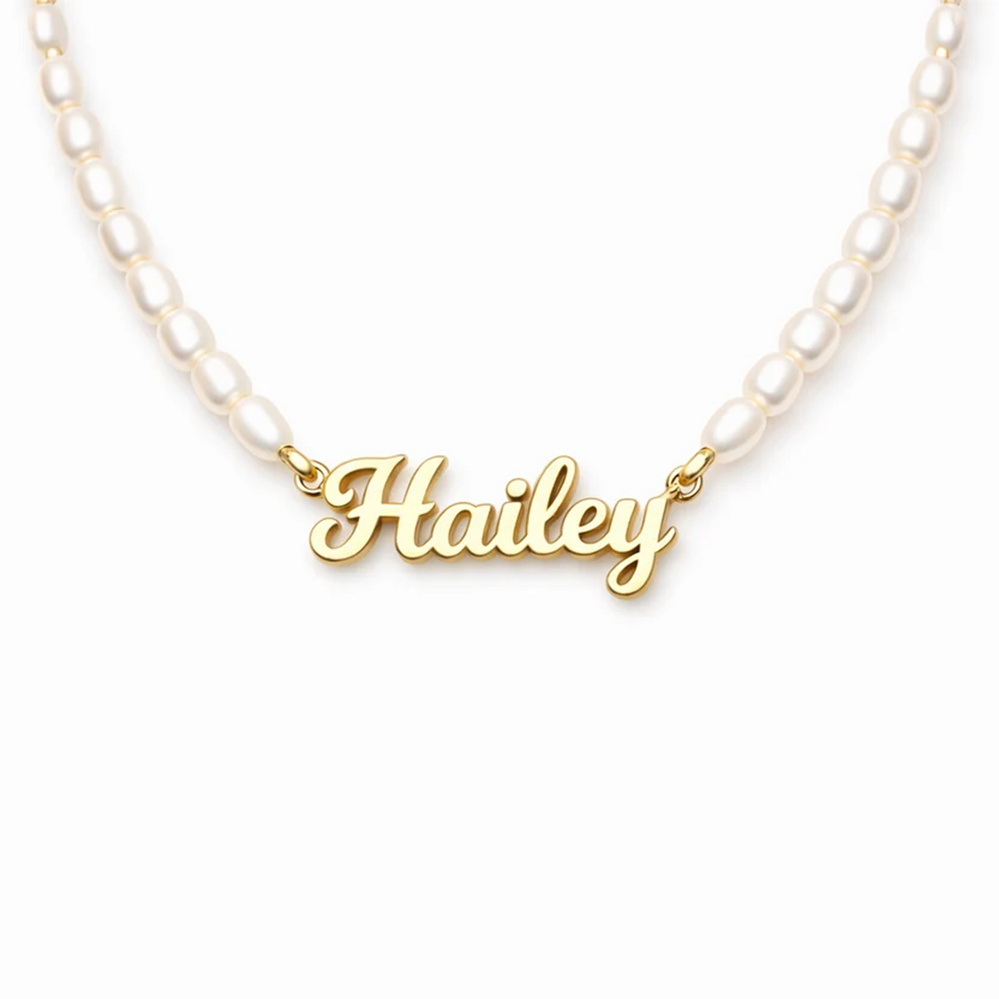 Custom Pearl Name Necklace
