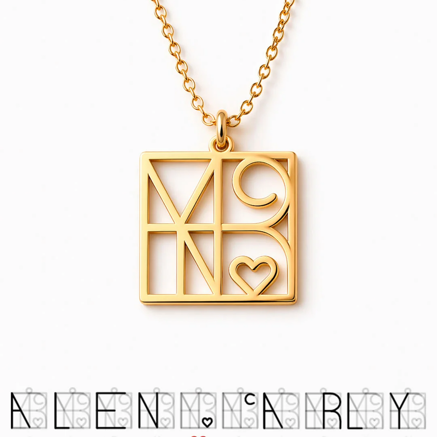 Couple Monogram Necklace