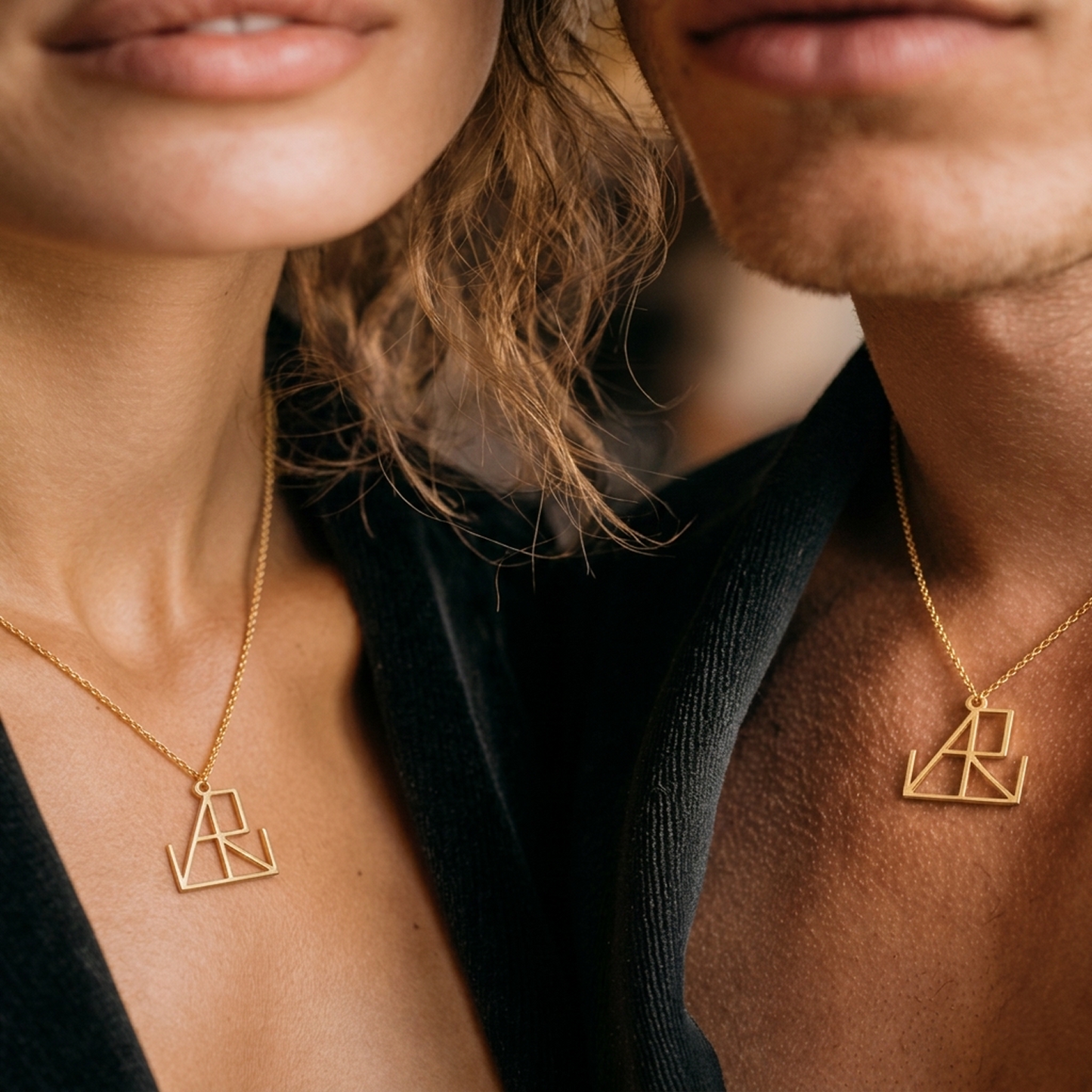Couple Monogram Necklace